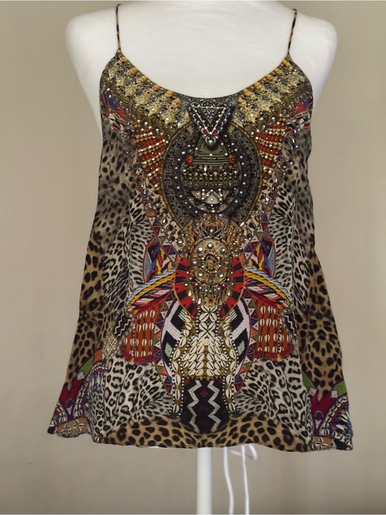Camilla Tops - Camilla Asymmetrical Sleeveless Silk top